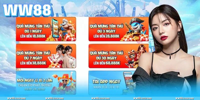 Khuyến mãi WW88 tổ chức đa dạng sự kiện ưu đãi to